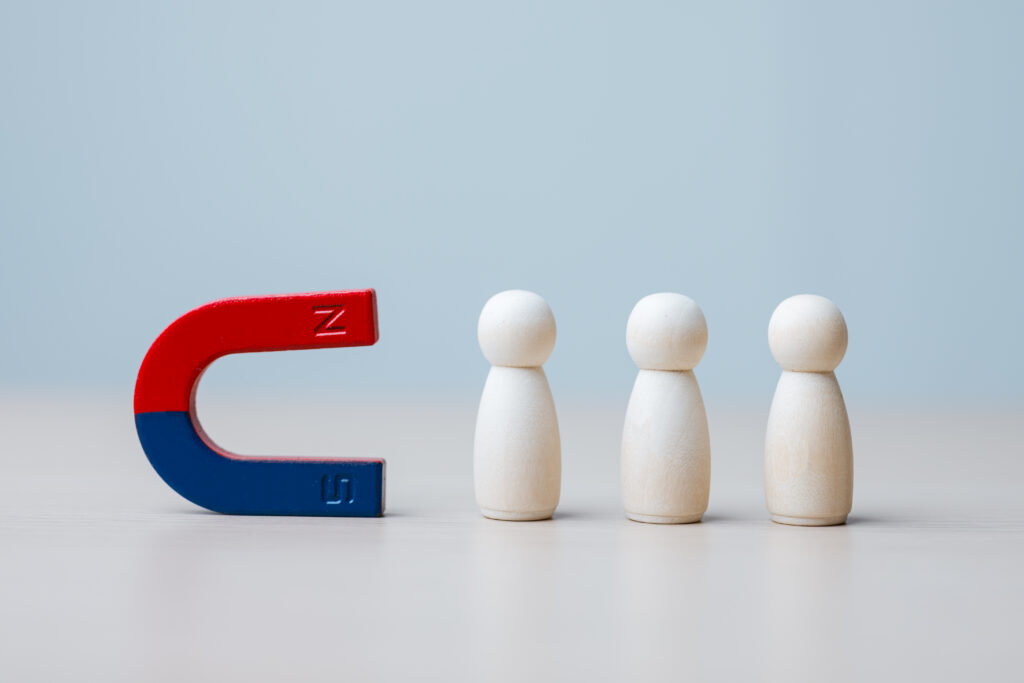 A magnet attracting and generating leads